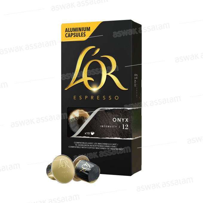 10 Capsules Espresso Onyx Noir L'Or Compatibles Machines Nespresso (Intensité 12)