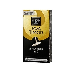 [6111207001784] 10 Capsules Aluminium Compatibles Nespresso Sensation Java Timor Dubois N°9