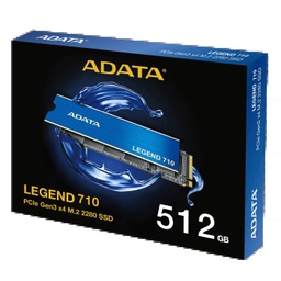 [ALEG-710-512GCS] ADATA Disque Dur SSD Interne Adata Legend 710 512Go M.2 2400Mo/s NVMe 12M